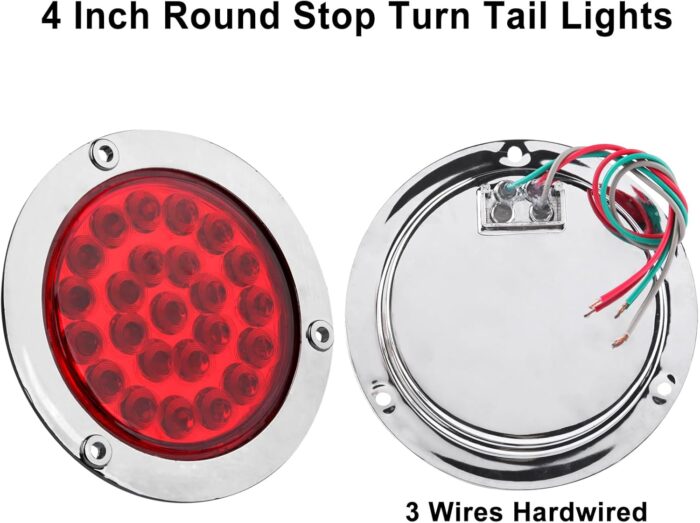 6 pcs 4 Inch Round LED Tail Lights Kit - Image 2